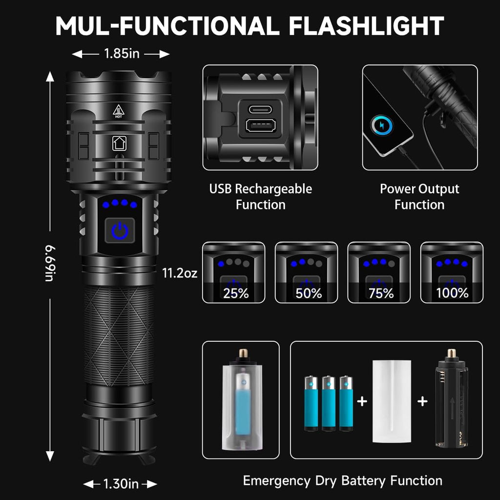 Rechargeable Flashlights High Lumens